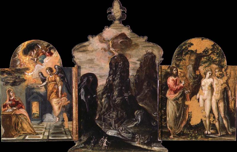 El Greco The Modena Triptych oil painting image